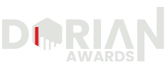 Dorian Awards Logo in grey and red