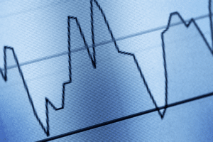 DIgital graph showing data outside of tolerance limits